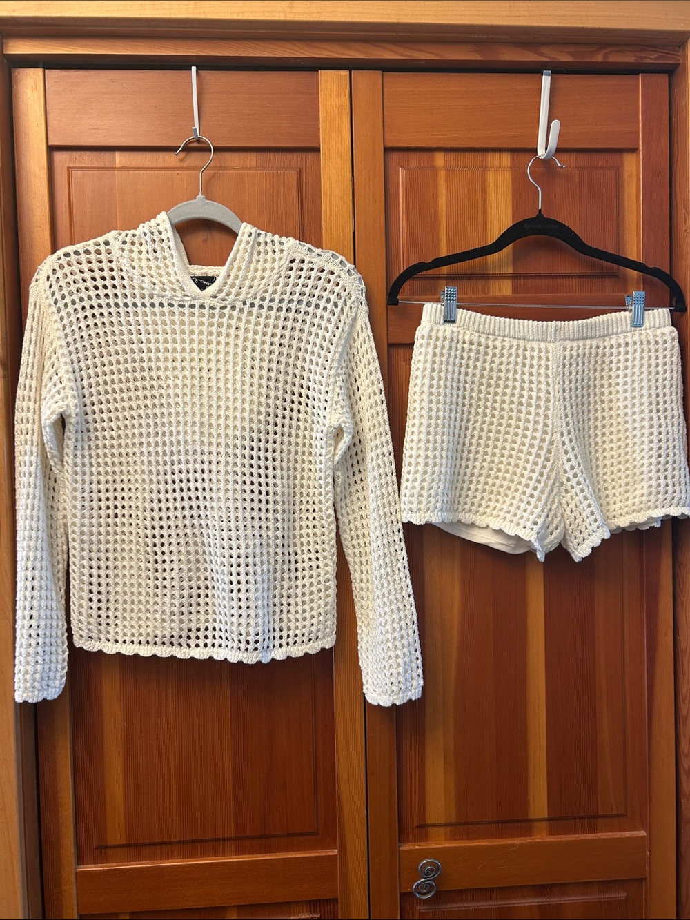 art class Cream Crochet Knit Tank Top